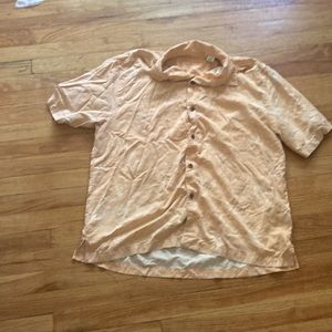 Tommy Bahama Original Fit Short Sleeve Button Down Shirt 100% Silk